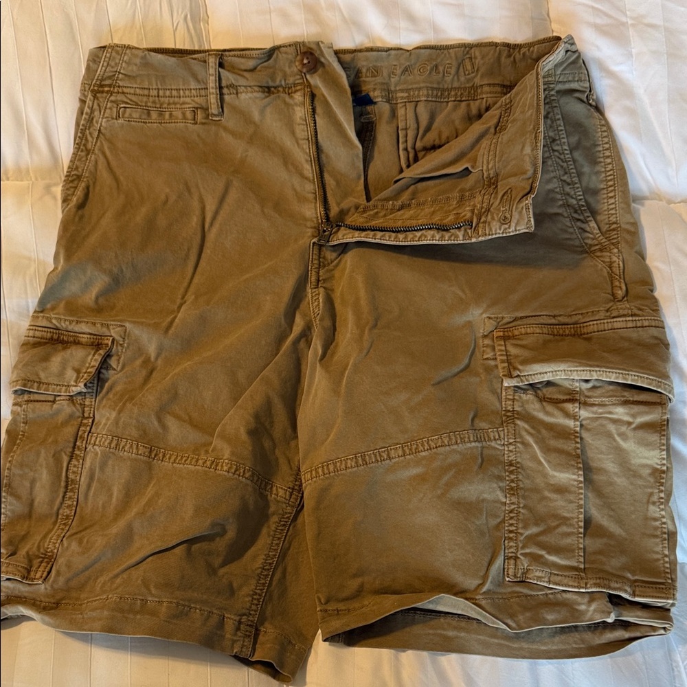 American Eagle Outfitters Men's Cargo Shorts - Tan